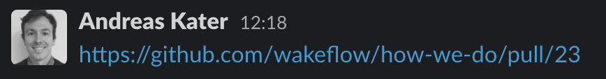 PR on slack